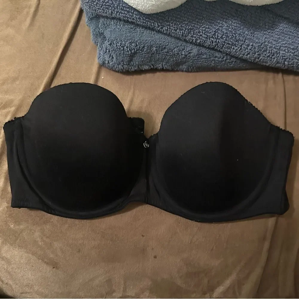 Adore Me Strapless Black Underwire Bra Size 38C